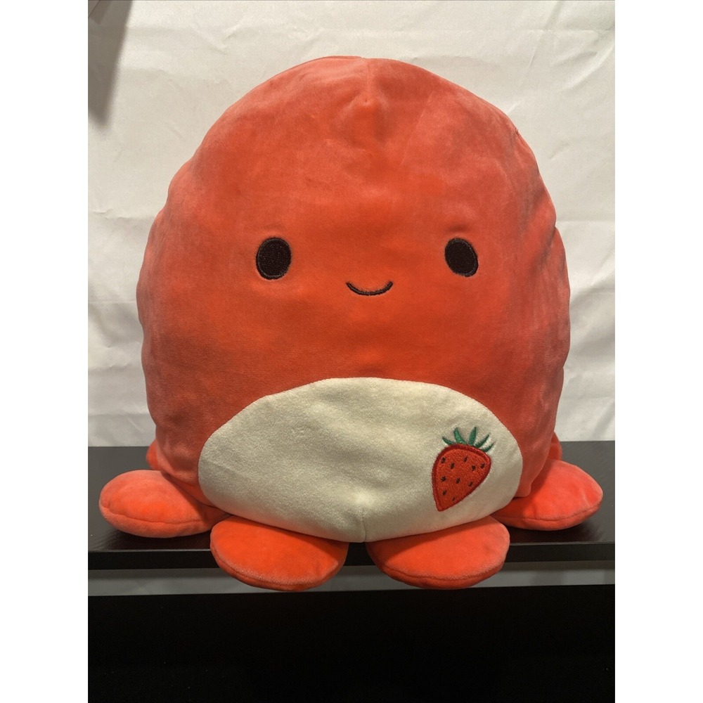Squishmallow 12" Veronica‎ Red Octopus With Strawberry